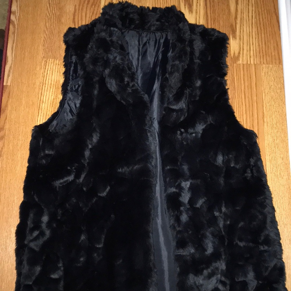 Black faux vest
